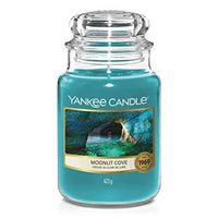 Thumbnail for Yankee Candle Moonlit Cove, eine versteckte Bucht, das Mondlicht spiegelt sich im Wasser, Zitronenduft, Ingwer, Türkis, Brenndauer 110-115 Stunden, Groß, 1630410E im Sale