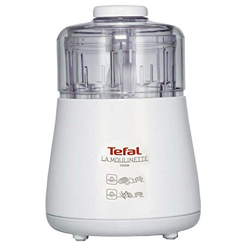 Tefal La Moulinette, Elektrischer Zerkleinerer, 1000 Watt, 500 ml, Kabelverstaufach, 4 Funktionen: Zerkleinern, Mixen, Mischen, Mahlen, DPA130, Weiß im Sale