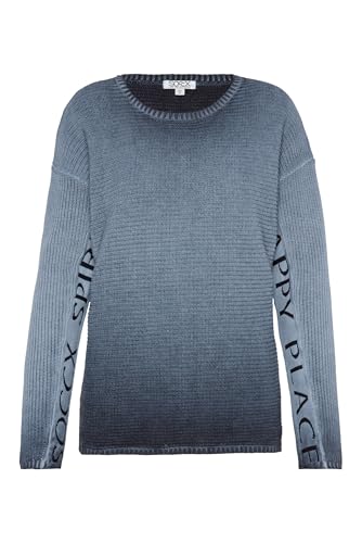 SOCCX Damen Pullover Oil Dyed mit Intarsia-Logo Black im Sale