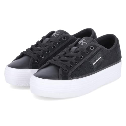 Calvin Klein Jeans women's sneaker Bold Vulcanized Flatform Low T platform, multicolored (black/bright white), 39 EU on sale