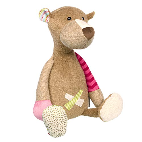 SIGIKID 38873 Bear Patchwork Sweety girls and boys cuddly toy recommended from 1 year multicolored, x 28 x 80 on sale