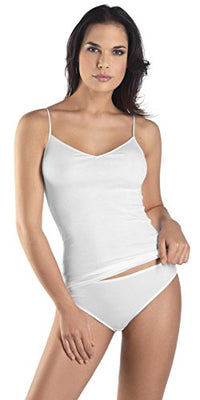 Thumbnail for HANRO Cotton Seamless Spaghetti Top,Weiss (White 0101),42/44(M) im Sale