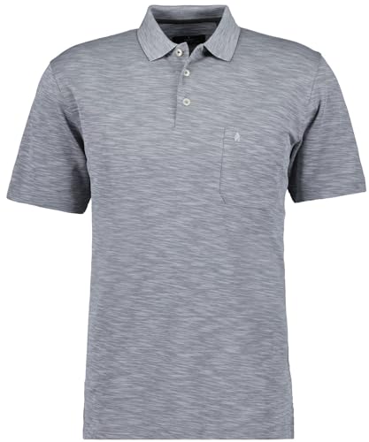 RAGMAN Herren Softknit-Polo Flammdesign , Grau-Melange-012 im Sale