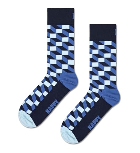 Happy Socks Unisex Filled Optic, Blau, 41-46 EU im Sale