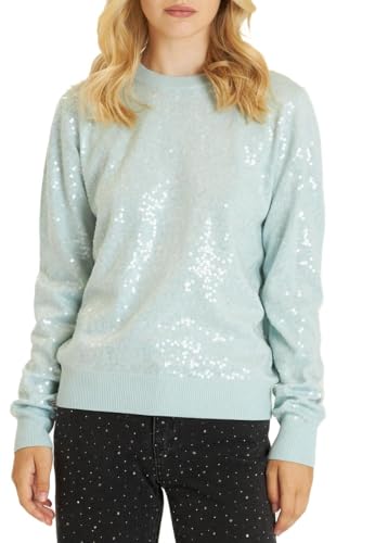 Alma en Pena Sequined Sweater, I24CL1008, Blue, blue, on sale