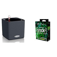 Thumbnail for Lechuza Cube Color 14 13384 herb pot, high-quality plastic, incl. stick irrigation system, suitable for indoor greenery, slate grey & irrigation stick on sale