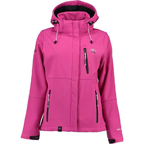 Geographical Norway women's outdoor softshell jacket Touna B hood Flashy pink on sale
