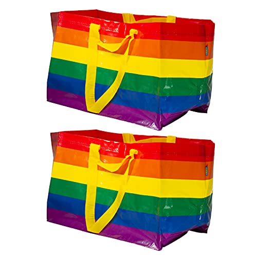 Ikea Storstomma (Frakta) large 71 l Pride Rainbow reusable carrier bags, 2 pieces on sale