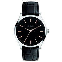 Thumbnail for s.Oliver Herren-Armbanduhr Analog Quarz Leder SO-15142-LQR im Sale