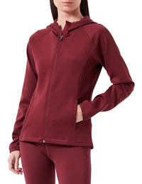 Thumbnail for ONLY Women's ONPCARA LS Hood Zip SWT JCK NOOS Sweatshirt Jacket, Windsor Wine, 32 on sale