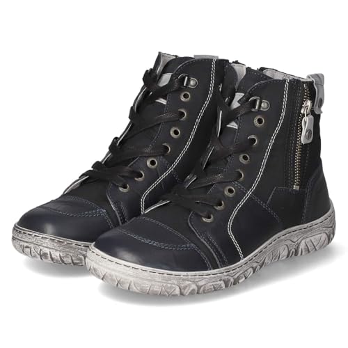 Krisbut Damen Schnürstiefeletten Dunkelblau Ledermix, im Sale