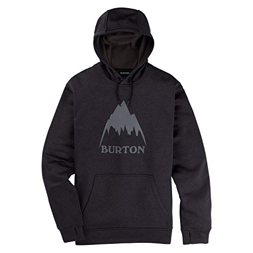 Burton Men's Oak Fleece Pullover, True Black Heather, on sale