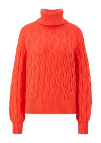 Thumbnail for comma turtleneck sweater with knitted pattern on sale