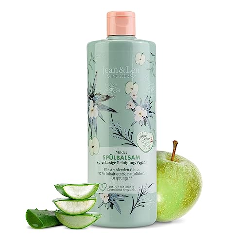 Jean &amp; Len Dishwashing Balm Aloe Vera - Green Apple, skin-friendly hand dishwashing liquid, mild cleansing, with natural ingredients, dishwashing liquid, pH-skin neutral, paraben- and silicone-free, vegan, 500 ml on sale