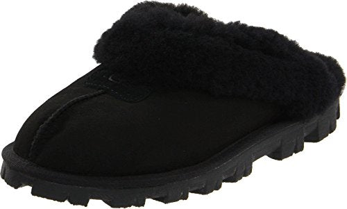 UGG Damen Coquette Slip-on Slipper, Schwarz, 37 im Sale