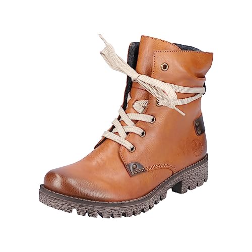 Rieker Damen Schnürstiefeletten 78530, Frauen Stiefeletten,Kurzstiefel,uebergangsschuhe,uebergangsstiefel,Chukka Boots,braun (24),43 im Sale