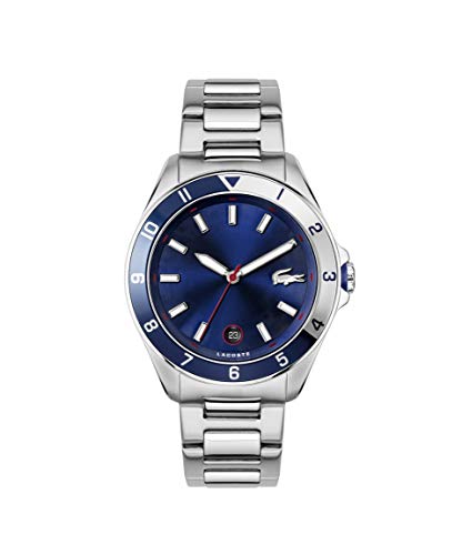 Lacoste Analog Quarzuhr für Herren mit Silbernes Edelstahlarmband - 2011127 im Sale