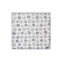 Thumbnail for Sea Printed Cotton/Linen Napkin, Navy/White, 50x50 on sale