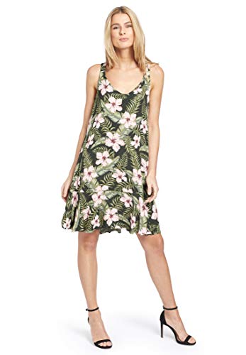 khujo Damen Kleid Duchess Trägerkleid mit Volantsaum leichtes Sommerkleid im Sale