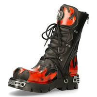 Thumbnail for New Rock Stiefel 591 Flamme Metallisch Leder Gothic Punk Biker Mode 46 im Sale