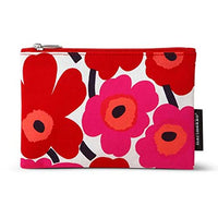 Thumbnail for MARIMEKKO Kaika Mini Unikko Kosmetiktasche aus Frottee, Baumwolle, Blumenmuster, für Reiseutensilien, 20,3 x 15,2 cm, Rot im Sale