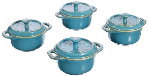 Staub, Mini Cocotte Set, 4-fach, rund, Ceramic By Staub im Sale