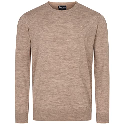 GIESSWEIN Merino Sweater Men's Light Round Neck - 100% finest Merino lambswool, knitted sweater men's long sleeves, business casual winter sweater men on sale