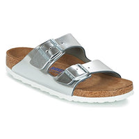 Thumbnail for BIRKENSTOCK Damen Arizona Leder Softfootbed Pantoletten, Silber (Metallic Silver), EU im Sale