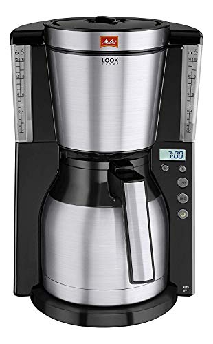 Melitta LOOK Therm Timer – Kaffeemaschine mit Timer, Filterkaffeemaschine mit Thermokanne aus Edelstahl, für bis zu 10 Tassen Kaffee, schwarz im Sale