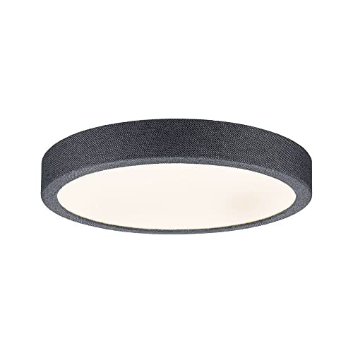 Paulmann 71053 LED Panel Cosara rund 15W IP44 1300lm 300mm Deckenleuchte in Dunkelgrau Kunststoff/Stoff 3000K - Warmweiß Badleuchte im Sale