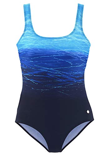 Lascana - Badeanzug (38 E Blau Gemustert) im Sale