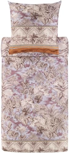 Bassetti BOBOLI bed linen + 1 pillowcase made of 100% cotton satin in the color Glace G1, dimensions: 135x200 + 1 pillowcase 80x80 cm - 9329895 on sale