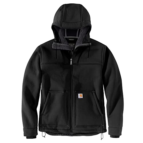 Carhartt Men's Super Dux Relaxed Fit Sherpa-Lined Active Jac Bonded Chore Coat, Black, im Sale