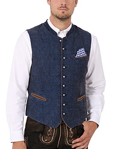 Krüger Herren Trachten Weste, Modell: Platzhirsch, Art.-Nr. 091501-0-0090, 56, rot im Sale
