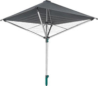 Thumbnail for Leifheit LinoProtect 400 rotary clothes dryer with waterproof roof, umbrella dryer extends the outdoor drying season, aluminum clothes airer including ground socket on sale