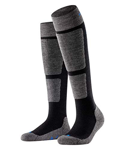 Burlington Damen Skisocken Uni W Kh Wolle Funktionsmaterial warm dick 1 Paar, Schwarz Black 3000, 36-41 im Sale