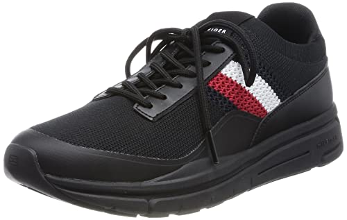 Tommy Hilfiger Herren Runner Sneaker Premium Lightweight Runner Knit Sportschuhe, Beige (Light Cast), 41 EU im Sale