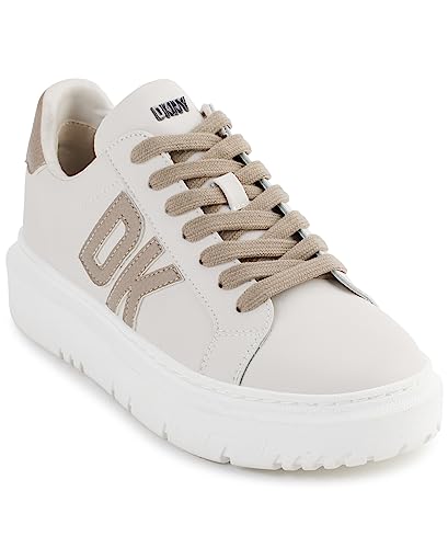 DKNY women's Mariana lace up sneaker, black/white, 37 EU on sale