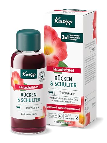 Kneipp Gesundheitsbad Rücken & Schulter - mit wertvollem Extrakt der Teufelskralle - wohltuend, wärmend, entspannend - 100ml im Sale