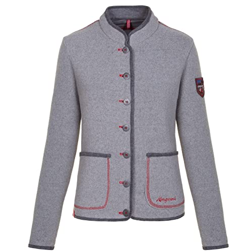 Almgwand W Stanskogel Grau - Sommerliche komfortable Damen Strickfleece Jacke, im Sale
