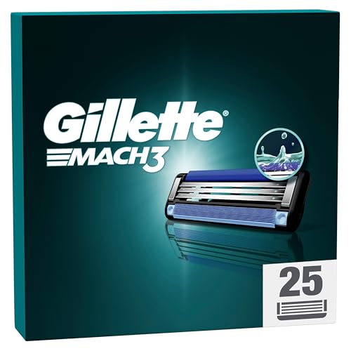 Gillette Mach3 Rasierklingen für Rasierer, 25 Ersatzklingen für Nassrasierer Herren mit 3-fach Klinge im Sale