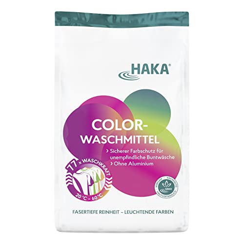 HAKA Color Detergent Powder, for 77 washes, color protection, without aluminum, 3 kg