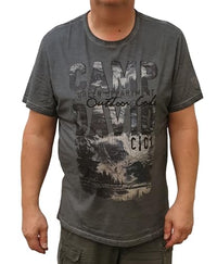 Thumbnail for CAMP DAVID Herren T-Shirt mit Print im Used Look im Sale