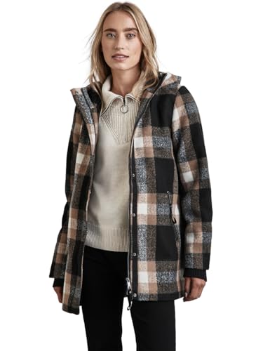 STREET ONE Damen A201963 Karierte Jacke, Black, 46 im Sale