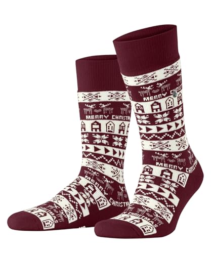 Burlington Herren Socken Country Christmas Hp Wolle gemustert 1 Paar, Rot Cranberry 8033, 40-46 im Sale