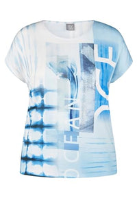 Thumbnail for Rabe T-Shirt Gemustert in Hellblau für Damen im Sale