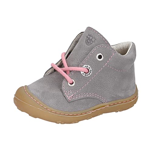 RICOSTA Mädchen Stiefel Cory, Kinder Lauflernschuhe, Weite: Mittel, lose Einlage, terracare, Booties, Leder, schnürstiefel, Graphit/rosa (460), 23 EU im Sale