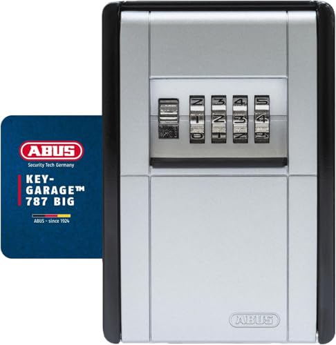 ABUS KeyGarage 787 BIG - Wall-mounted key box - for up to 50 keys or small valuables - Black-Silver on sale
