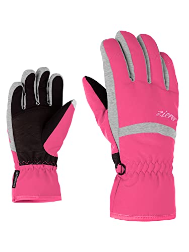 Ziener LEJANO Kinder AS Ski-Handschuhe/Wintersport | Wasserdicht Atmungsaktiv, pop pink, 5 im Sale