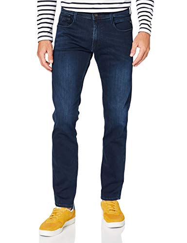 Replay Herren Jeans Anbass Slim-Fit mit Power Stretch, Dark Blue 007-1 (Blau), 38W / 34 im Sale